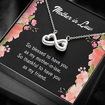 Mother-in-Law Gifts for Mother-in-Law Infinity Pendant Stainless Steel Bonus Mom - £27.59 GBP