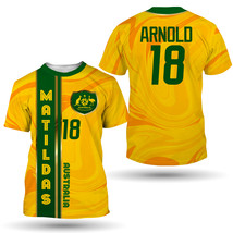 Australia Matildas Arnold #18 Women&#39;s National  Football Team T-Shirt - £25.83 GBP+