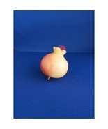 Vintage Alabaster Marble Carved Stone Fruit - Small 2-1/2&quot; tall - Red/Ye... - $12.86