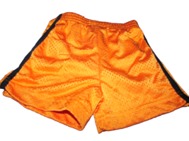athletic shorts 2 layer yellow polyester w/black side stripes 4T (baby 40) - $2.98
