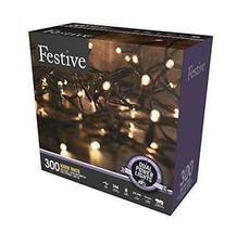 Festive Christmas String Lights Battery Operated Timer Led Warm/Cold 300 2pk - £26.62 GBP