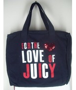 Juicy Couture Black Love of Juicy Sequin Zip Top Tote Shoulder Bag NEW MSRP $88 - $41.99