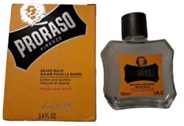 Proraso Beard Balm Wood And Spice 3.4oz New in Box - £15.62 GBP