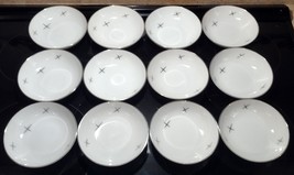 Fukagawa Arita 713 Cross Star Atomic Age BERRY FRUIT BOWL 12pc Set Fine China - $59.99