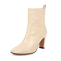 Fashion Western Cowboy Boots For Women Square Toe Women&#39;s Autumn Winter Boots Le - £75.29 GBP