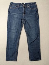 Seven7 Slim Straight Jeans Denim Womens Size 12 Blue - £15.95 GBP