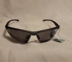 Piranha Mens Wrap Sunglasses Style # 80295 Charcoal Semi-Frameless - £9.98 GBP