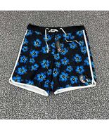 Ethika Board Shorts Men 32 Blue Swim Floral Drawstring Adult Outdoor New - $40.31 CAD
