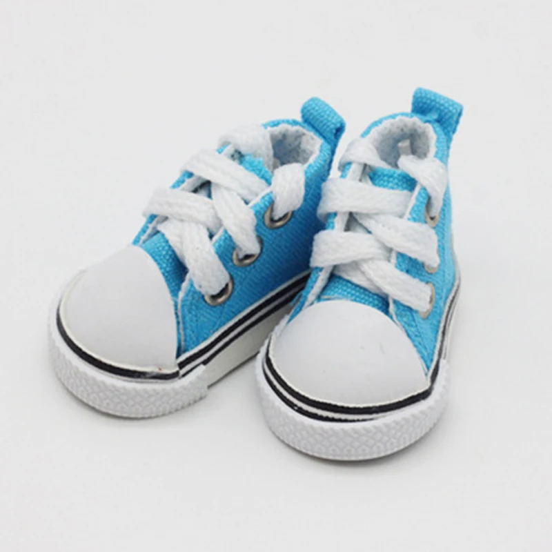  Shoes For Dolls 5CM Canvas Shoes Handmade Accessories For 1/6 Dolls Girls Toys  - £108.43 GBP