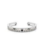 925 Sterling Silver Oxidized Vintage Inspired Onyx Cuff Bracelet Mens Je... - €112,16 EUR