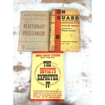 Lot 3 Communist Propaganda Books: Strong, Marx, Gorki-Soviet &amp; Political... - £38.29 GBP