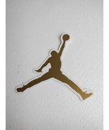 Authentic AIR JORDAN GOLD DECAL JUMPMAN STICKER 3.5&quot; x 3.5&quot; Michael Jordan - £4.54 GBP