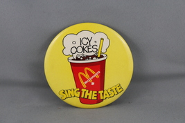 Vintage McDonalds Pin - Icy Cokes Sing the Taste - Celluloid Pin - $19.00