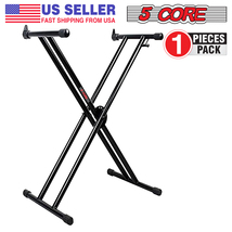 5 Core Premium Keyboard Stand Hand Triggered Heavy-Duty Double X-Style K... - £28.93 GBP