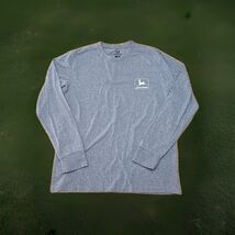 John Deere Gray Long Sleeve Shirt Men's Size Large Gray Graphic Print Lo... - $16.34