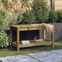Garden Bench 82.5x35x45 cm Impregnated Wood Pine - £46.20 GBP