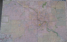 St Paul Minneapolis MN Laminated Wall Map (R) - $46.53