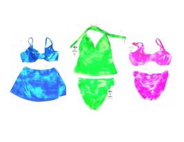 Sunsets Tie Die Ocean Tie Die Lime Tie Die Pink Swimsuit Separates Sz XS-XL NWT - £32.14 GBP+