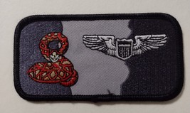 USAF Pilot Name Tag Flight Suit Patch Red Rattlesnake May Be 50th FTS - $6.00