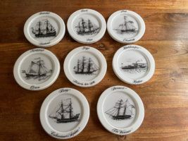Collection of 8  Holmegaard  Ship Plate.  1971 - 1978 Michael Bang design. - £198.42 GBP
