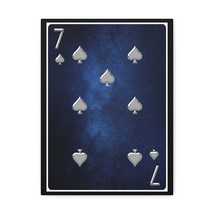 Seven Of Spades Space Background Playing Card Canvas Wall Art for Home Decor Re - £66.77 GBP+