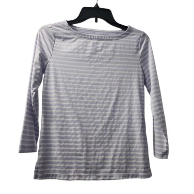 Vineyard Vines Striped Long Sleeve T-Shirt Casual Top Periwinkle Size M - $19.79