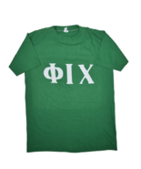 Vintage Sorority Shirt Womens M Phi Iota Chi Pixies Felt Letters Single ... - $19.20