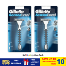 2X maquinilla de afeitar Gillette Sensor Excel 1 mango + 1 cartucho de... - £21.05 GBP