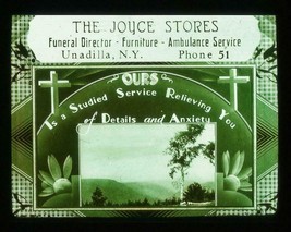 Antique Magic Lantern Theatre Funeral Advertising Slide 1930 B - $445.07 MXN