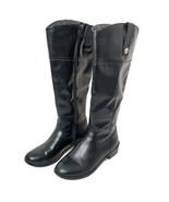 St Johns Bay Womens Size 6M Knee High Boots Side Zip Black SJ6 Delwood - $21.97