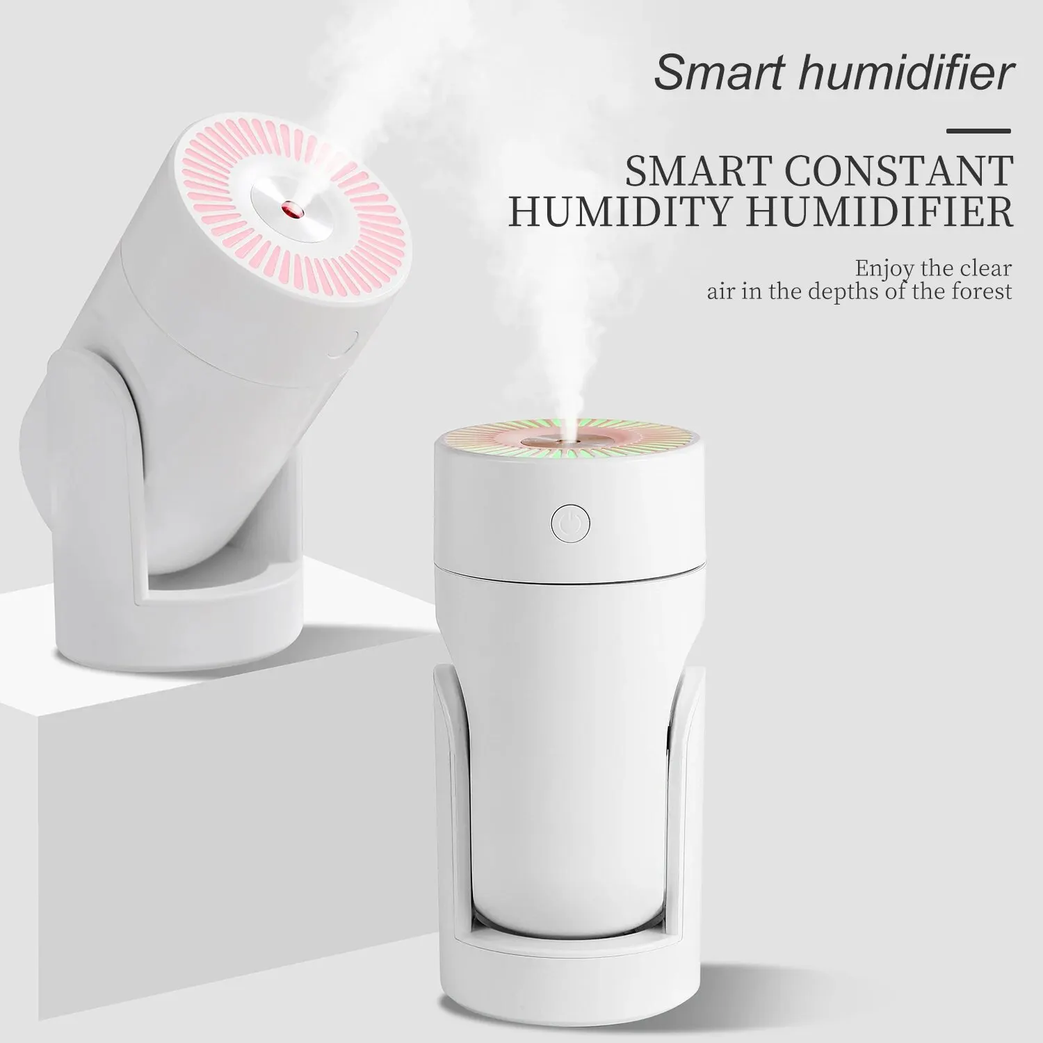 1PC Humidifier Mute for Both Car and Home Adjustable Angle Use Intelligent - £15.84 GBP