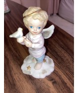 Tender Hearts &quot;Come Fly With Me&quot; Angel w/Dove Figurine 1995 Bronson Coll... - £6.76 GBP