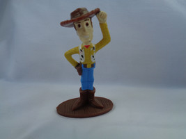 Disney Toy Story Sheriff Woody PVC Figure or Cake Topper on Brown Base - $1.82