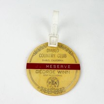Vintage Diablo Country Club California Golf Bag Tag Devil Gold Red - £15.16 GBP