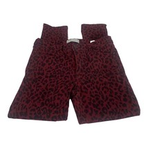 Social Standard by Sanctuary Women&#39;s Red Leopard Ankle Skinny Denim Jeans Size 6 - £29.41 GBP