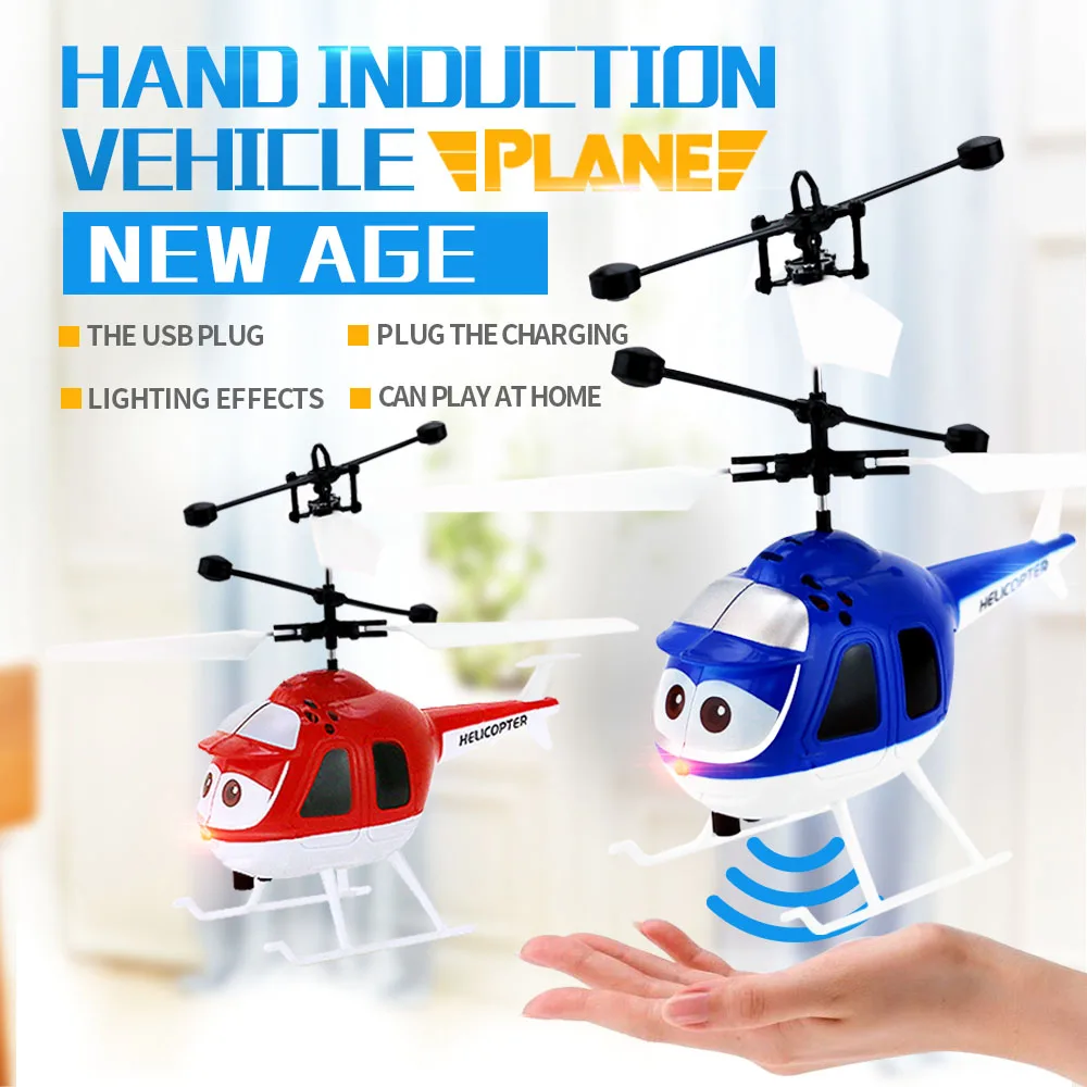 EBOYU 8818 Flying Mini RC Infrared Induction Helicopter Aircraft Flashing Light - £13.60 GBP