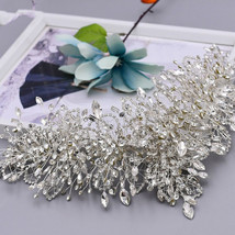Bridal Tiara Wedding Crystal Crown Handmade Accessories - £47.21 GBP