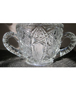  McKee Fentec PresCut EAPG Glass Crystal Clear Open Sugar Bowl USA Saw T... - $4.80