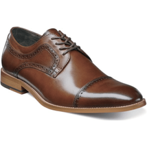 Shoes Stacy Adams Dickinson Cap Toe Oxford Cognac Leather 25066-221 image 13