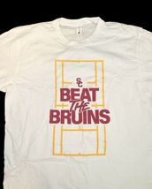 USC Trojans Beat the Bruins T-Shirt White NCAA Rivalry Tee Mens Medium image 2