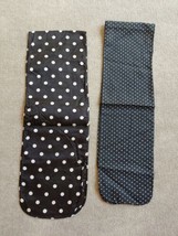 Vintage 2 Black Polka Dot Head Scarves Womens 5 x 34 Neck Business Lady - £15.03 GBP