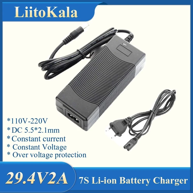 LiitoKala High Quality 29.4V 2A Electric Bike Lithium 18650 Charger For 24V 2A 7 - £75.76 GBP