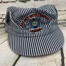 Day Out With Thomas Boys Conductor Hat Blue White Stripes - $11.88