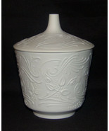Vintage White Op Art Lidded Candy Dish Bowl Mid Century 1950&#39;s Bavaria G... - £35.51 GBP
