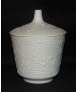 Vintage White Op Art Lidded Candy Dish Bowl Mid Century 1950&#39;s Bavaria G... - $61.67 CAD