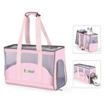 FUNADD Portable Breathable Pet Bag Outdoor Shoulder Tote Bag (Pink) - £8.71 GBP
