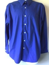Croft &amp; Barrow Mens Button Up Shirt Large Blue Long Sleeve - £6.65 GBP