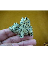 (Y-PIG-FL-701) FLYING PIG Piggy WHITE BLACK gemstone FIGURINE carving - $459.01 MXN