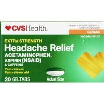 CVS Health Extra Strength Headache Relief Acetaminophen, Aspirin (NSAID) &amp; - €6,78 EUR