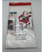 Vintage 1993 Coca Cola Santa Table Cloth 54&quot; X 96&quot; - $14.85